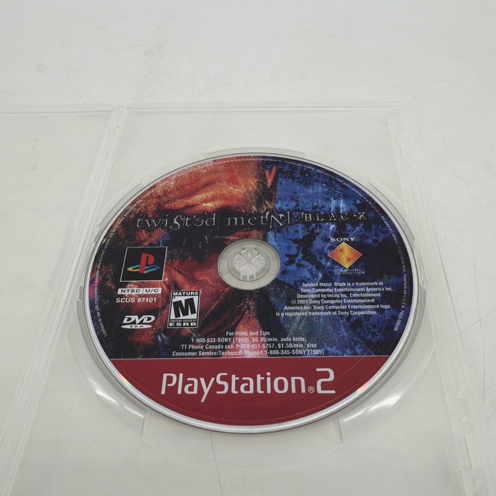 Twisted Metal Black PS2 2001- Tested | Disc Only